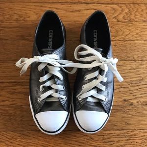 Converse black metallic dainty ox